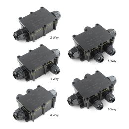 IP68 Waterproof Six-way Outdoor Cable One In Five Out Fountain Light Junction Box