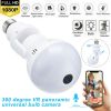 360Â° Panoramic Hidden Wifi IP Camera Light Bulb Home Security Lamp Cam HD 1080P