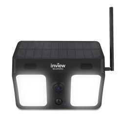 Bell+Howell BHSLC1-BK Inview Smart 1080p Wi-Fi Solar Security Camera with 800-Lumen Floodlights