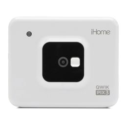 iHome IHCP33-W QUIKPIX3 Square 2-in-1 Instant Print Camera, 3-Inch x 3-Inch Prints